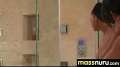 Play Nuru knead ends with a hot shower down fuck 2