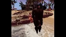 Odtwórz Duane Brown strzela w wielbiciela na plaży
